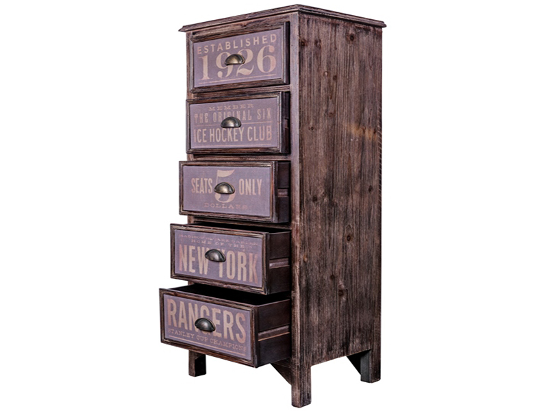 5 drawers wooden file cabinet is made of solid wood