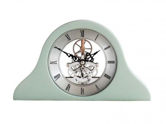 polyresin skeleton mantle clock